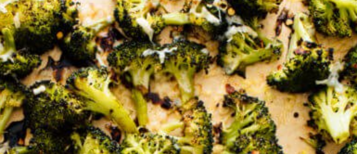 Parmesan Roasted Broccoli with Balsamic Drizzle