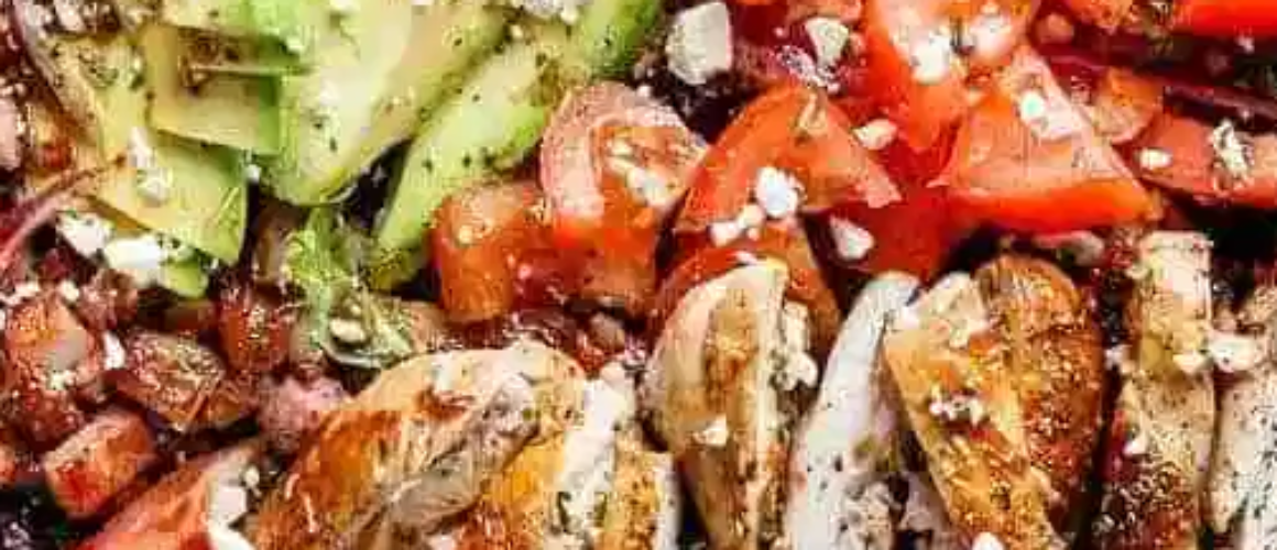 BLT Balsamic Chicken Avocado & Goat Cheese Salad